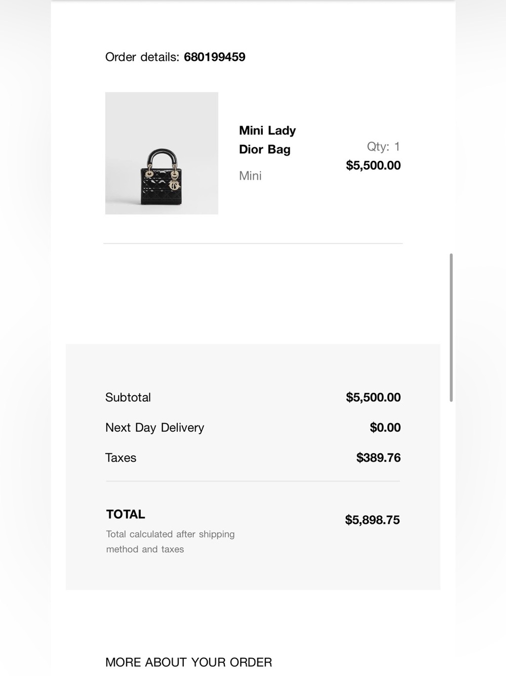 CHRISTIAN DIOR 2023 Mini Lady Dior Bag Black Patent Cannage Calfskin - Picture 16 of 16